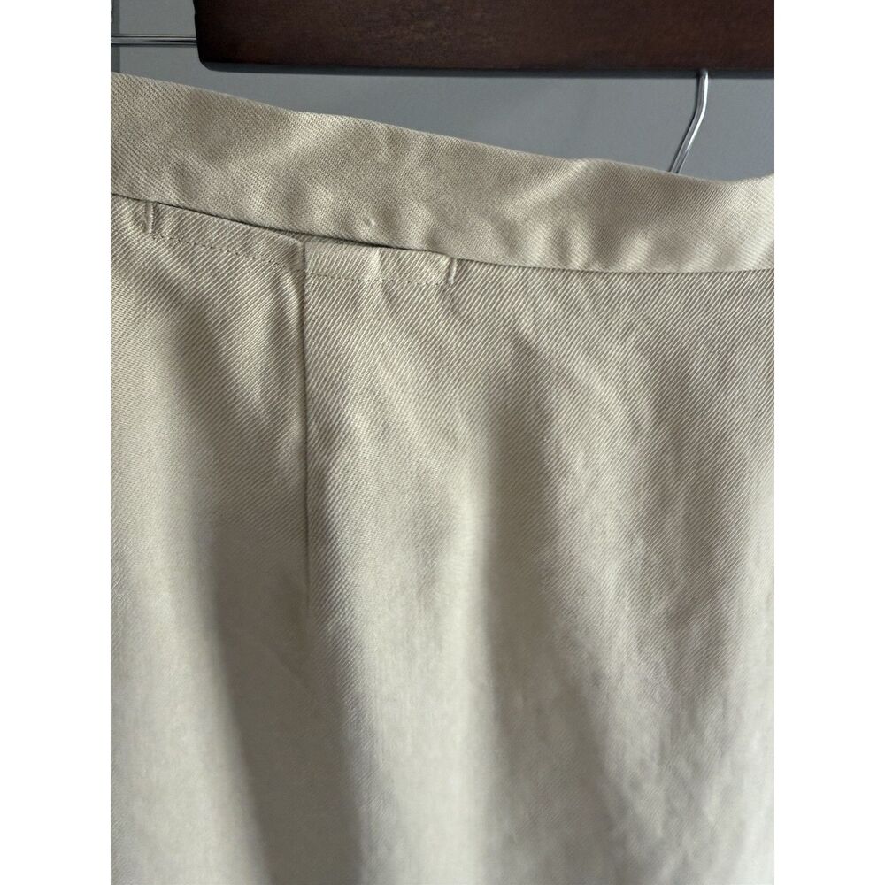 Banana Republic Y2K Khaki 100% Silk Short Mini Skirt Academia Preppy Casual Sz 6 - Picture 3 of 14